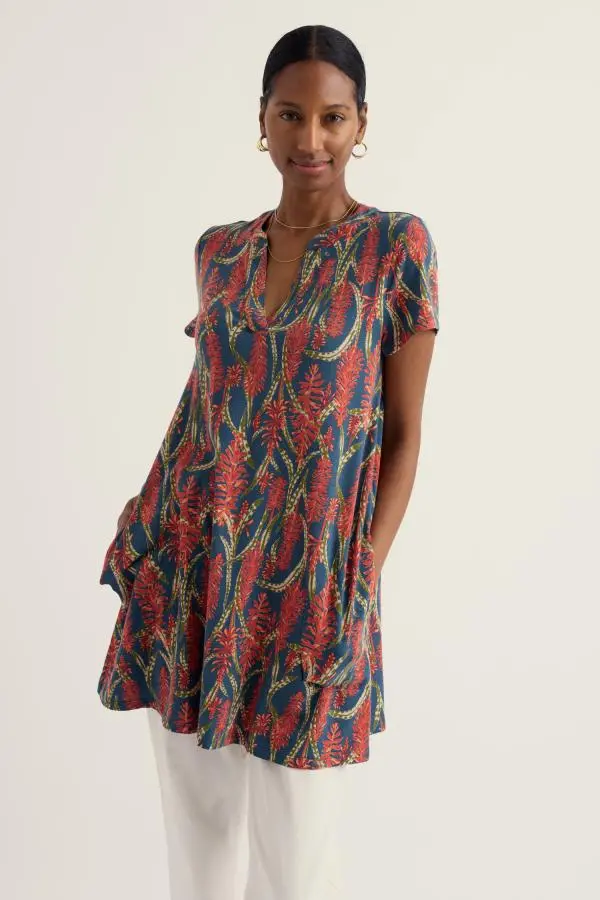 Wreathe Short Sleeve Jersey Tunic