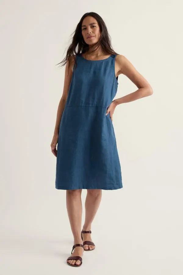 Salt Weave Knee Length Pinafore