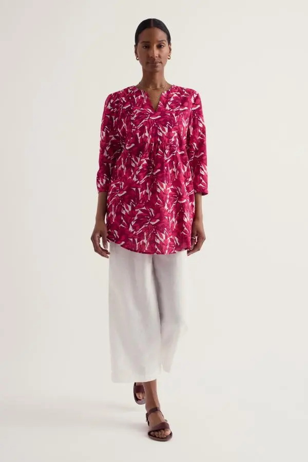 Op Art Organic Cotton Tunic Top