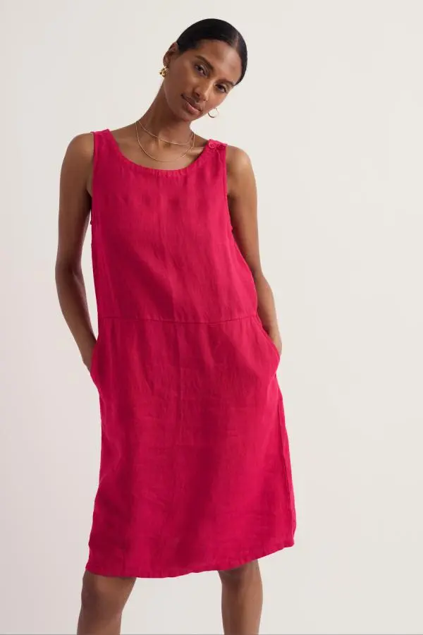 Salt Weave Knee Length Pinafore