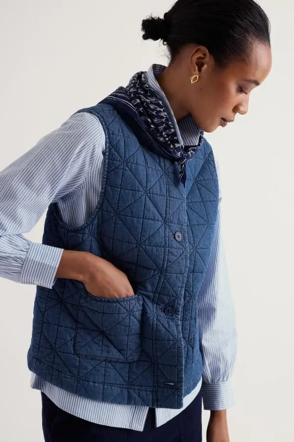 Incoming Tide Denim Gilet