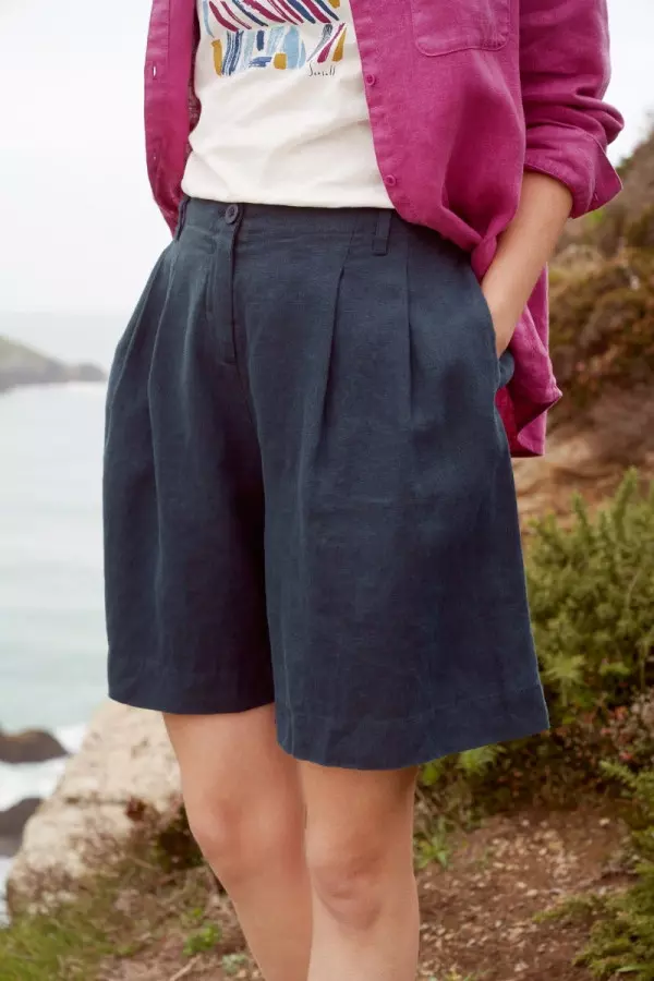 Clover Bloom Linen Shorts