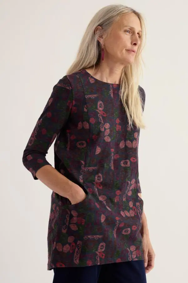 Shore Foraging Tunic in GOTS-Certified Organic Cotton Jersey