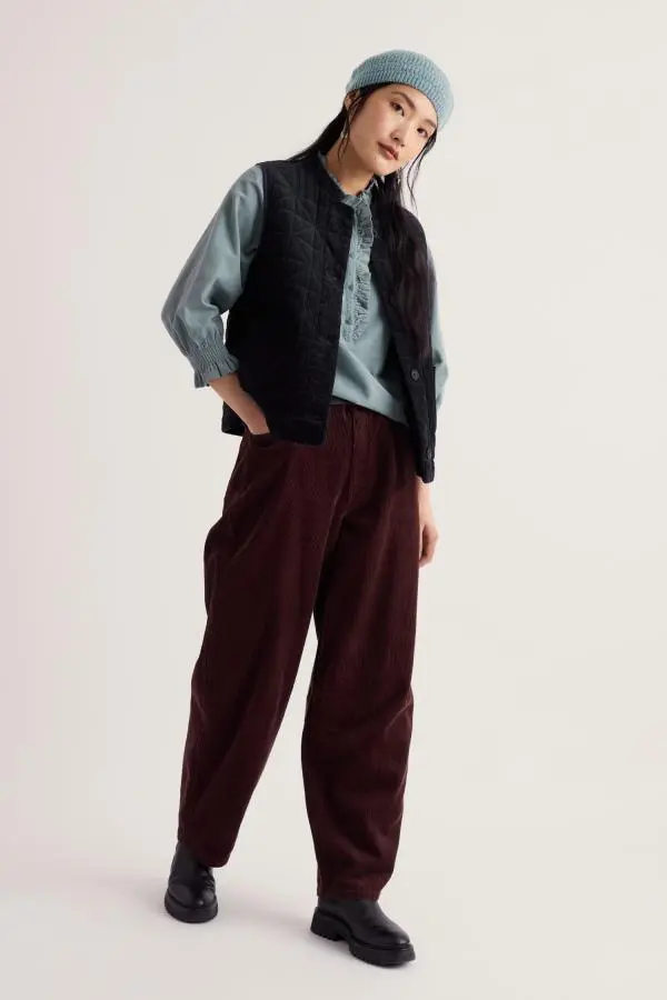 Avens Cord Barrel Leg Trouser