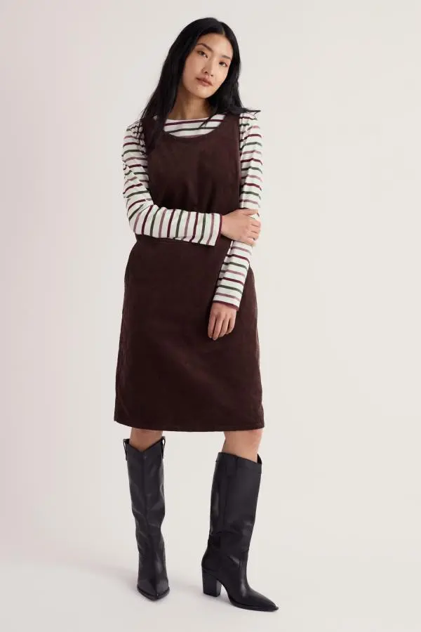 Salt Weave Knee Length Pinafore