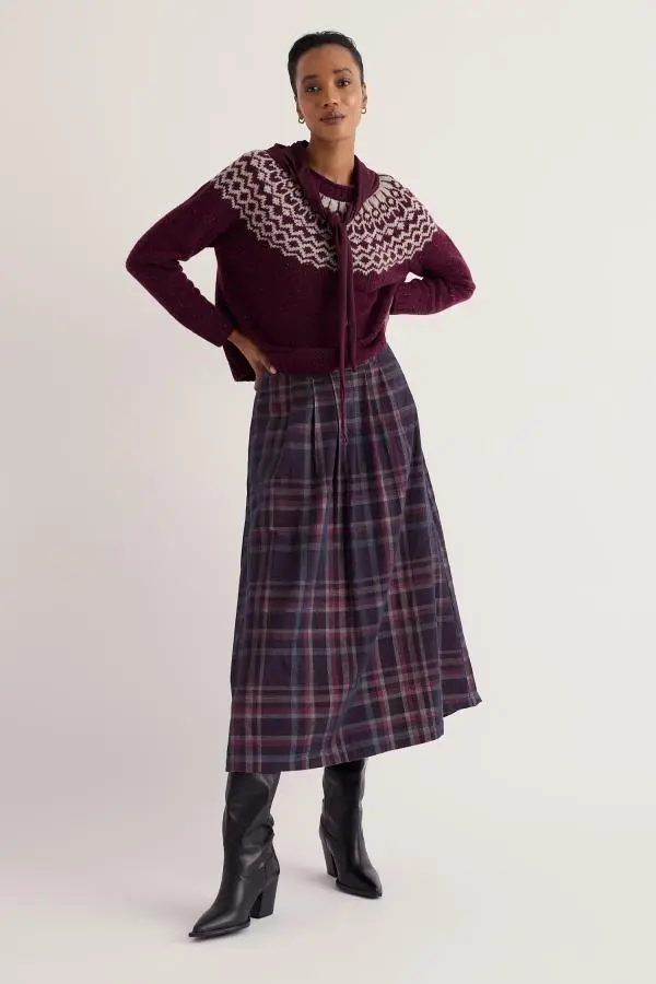 Day Dream Cord Midi Skirt