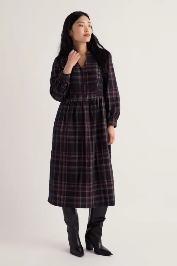 Rose Cottage Printed Cord Midi Dress