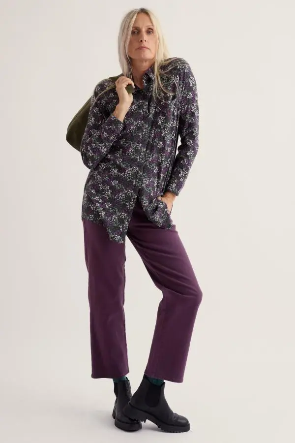 Dove Plant Jersey Button-Through Tunic
