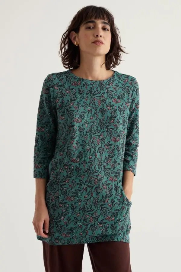 Shore Foraging Tunic in GOTS-Certified Organic Cotton Jersey