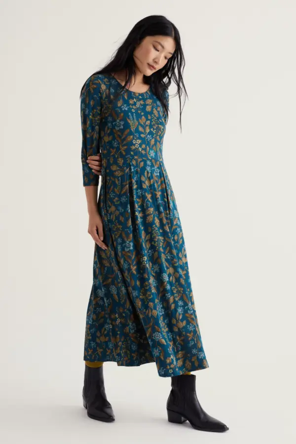 Veronica Midi Dress in GOTS-Certified Organic Cotton Jersey