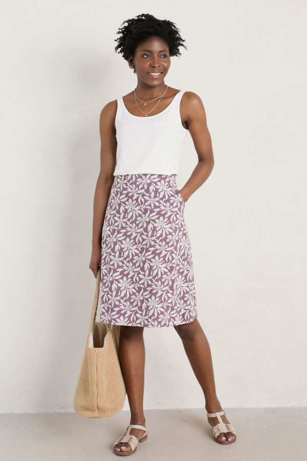 Pockets For Women Paint Pot Organic Cotton Skirt