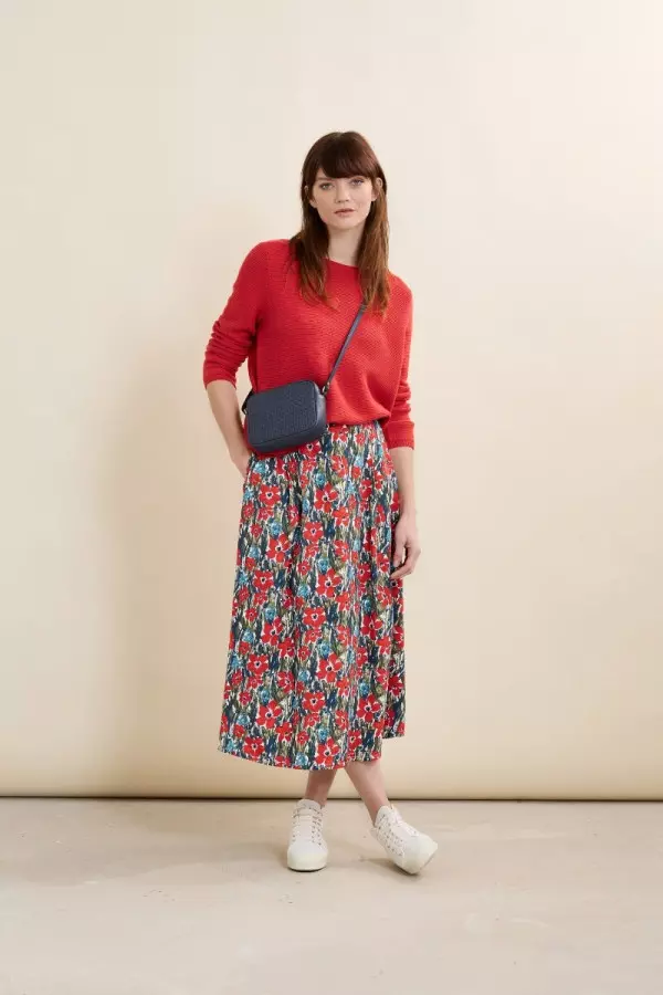 Swallow Hill Printed A-Line Skirt