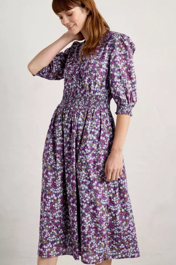 Fawn Organic Cotton Waisted Midi Dress