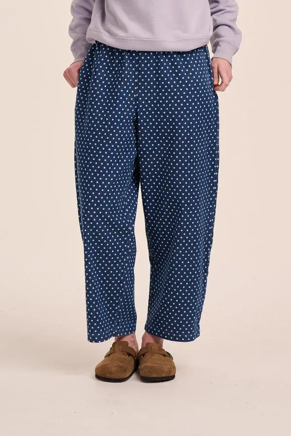 Ottie Denim Trousers - Mid Wash Dotty