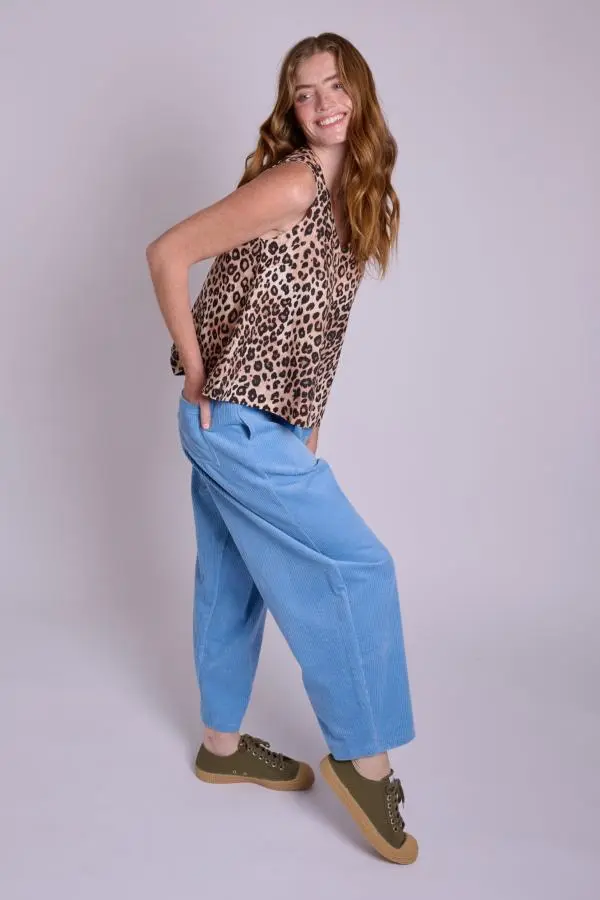Iris Light Blue Cord Trousers