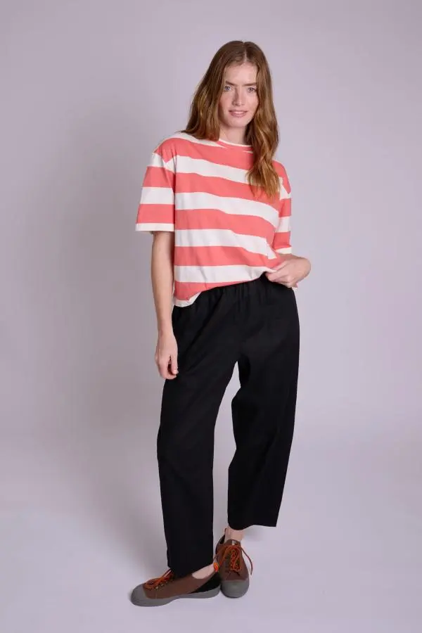 Peggy Black Linen Trousers