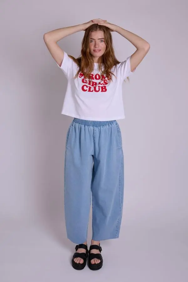 Ottie Trousers - Light Wash Denim