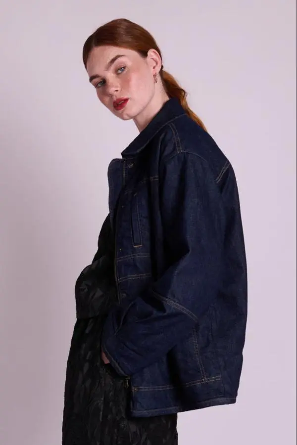 Aimee Denim Collared Jacket