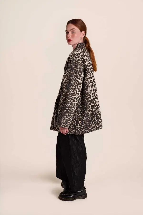 Sienna Jacket - Leopard Denim