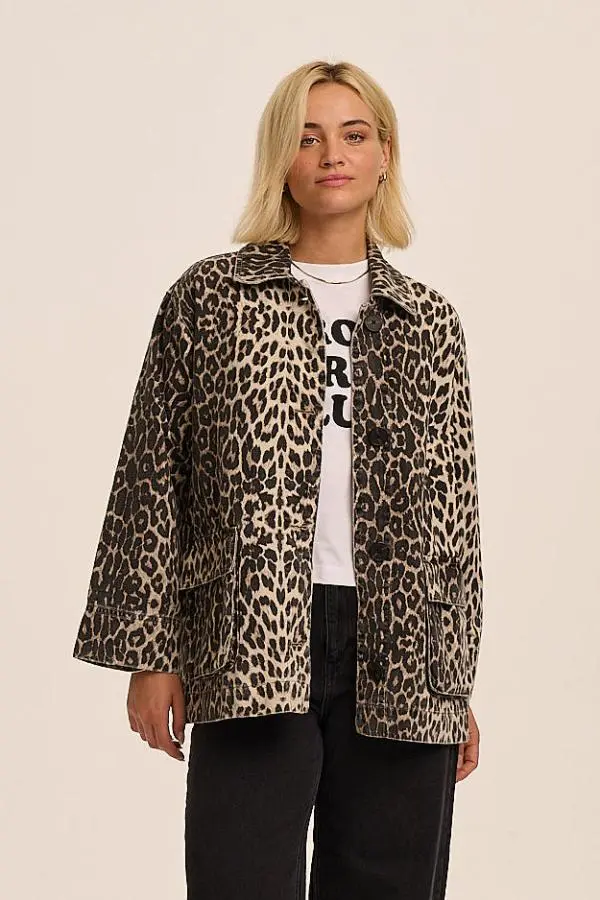 Sienna Jacket - Leopard Denim