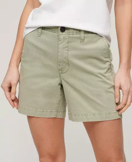 Superdry Women's Classic Chino Shorts Green / Dusty Mint Green -