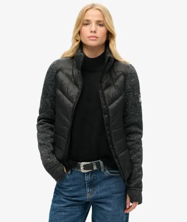Superdry Women's Storm Knit Hybrid Jacket Black - 