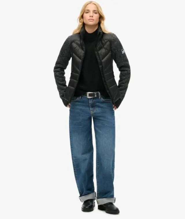 Superdry Women's Storm Knit Hybrid Jacket Black - 