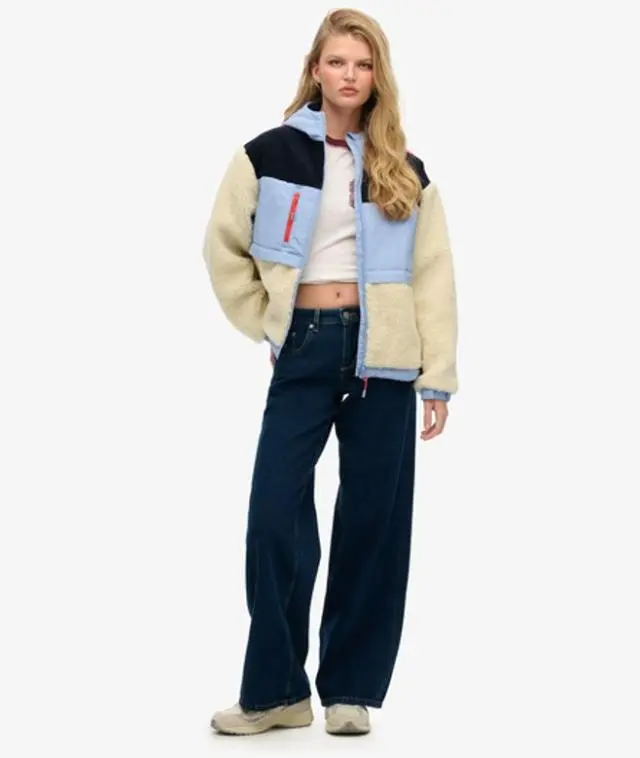 Superdry Women's Hooded Fleece Jacket Cream / Urban Cream - 