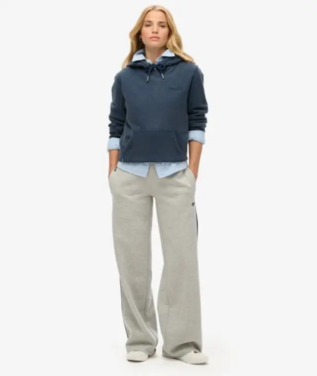 Superdry Women's Essential Logo Straight Joggers Grey / Varsity Grey Grindle - 