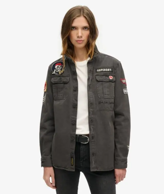 Superdry Women's Scout Shirt Black / Washed Black - 