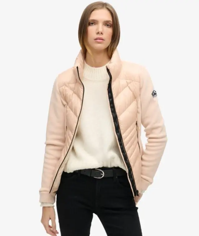 Superdry Women's Storm Fleece Jacket, Beige, 