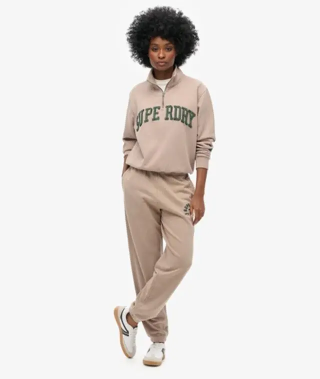 Superdry Women's Classic Athletic Essentials Boyfriend Joggers, Grey, 