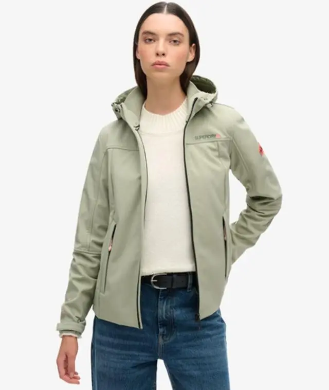 Superdry Women's Hooded Classic Trekker Jacket Green / Seagrass Green - 