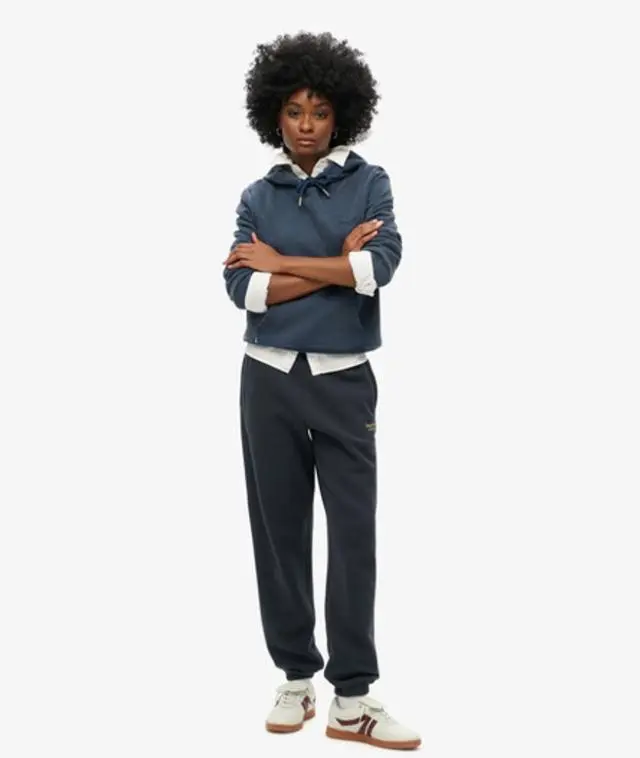 Superdry Women's Essential Logo Cuffed Joggers Navy / Richest Navy - 