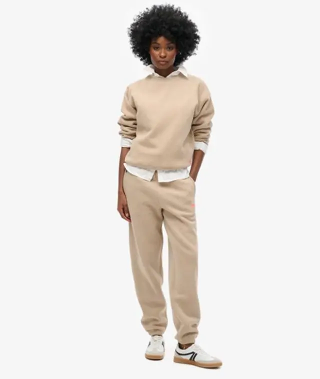 Superdry Women's Essential Logo Cuffed Joggers Grey / Cobblestone Grey - 