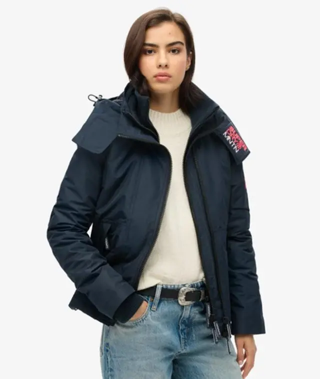 Superdry Women's Hooded Mountain Windbreaker Jacket Navy / Eclipse Navy - 