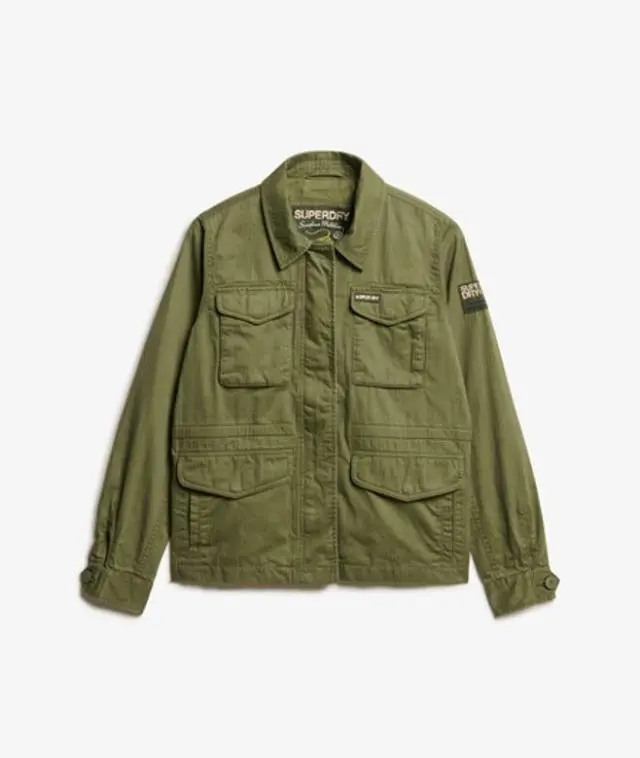 Superdry Women's Classic Military M65 Lined Jacket, Green, 