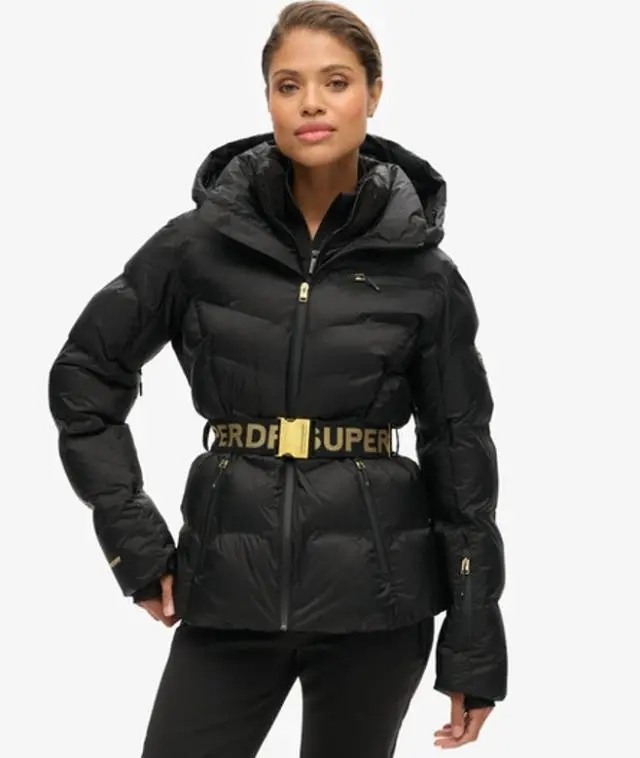 Superdry Women's Ski Luxe Puffer Jacket Black - 