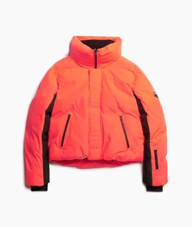 Superdry & Co Women's Ski Slalom Puffer Jacket Coral / Volcanic Coral - 