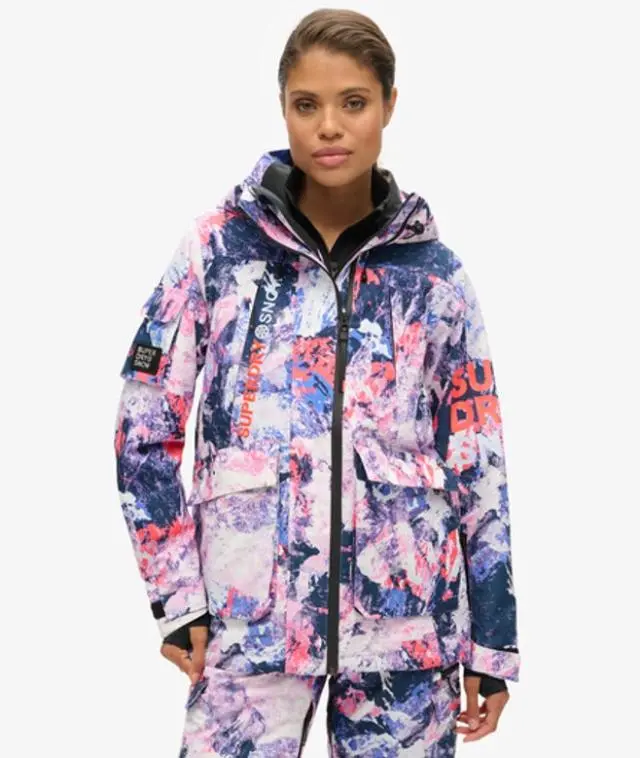 Superdry Women's Ski Ultimate Rescue Jacket Purple / Mountain Mesh Purple - 