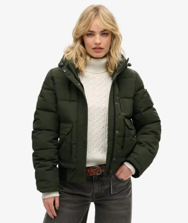 Superdry & Co Women's Everest Bomber Jacket Green / Surplus Goods Olive Green - 