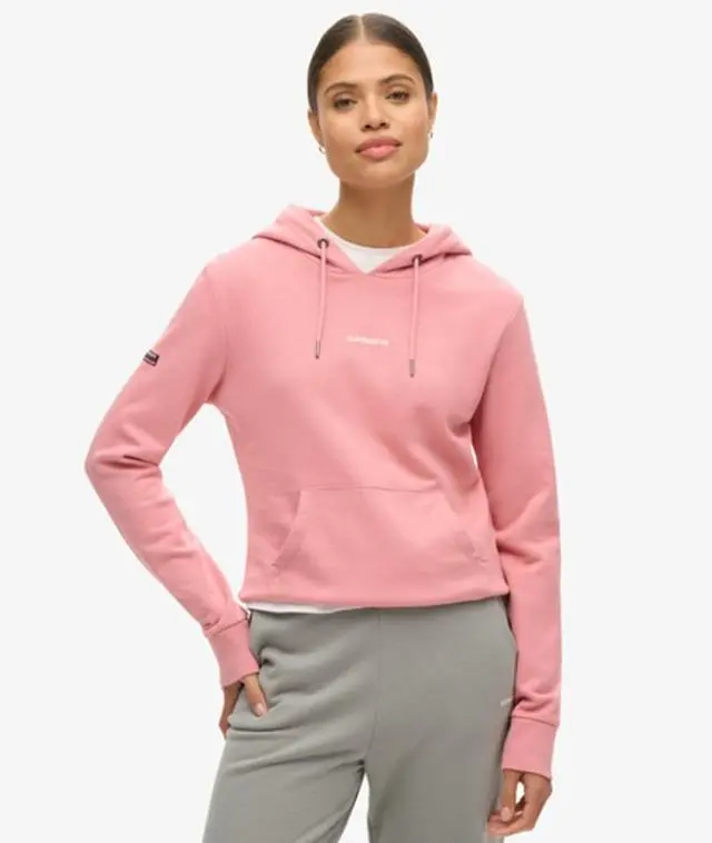 Superdry & Co Women's Plain Hoodie Pink / Smoke Rose - 