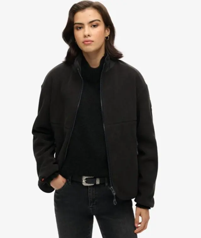 Superdry Women's Active Full Zip Fleece Black - 