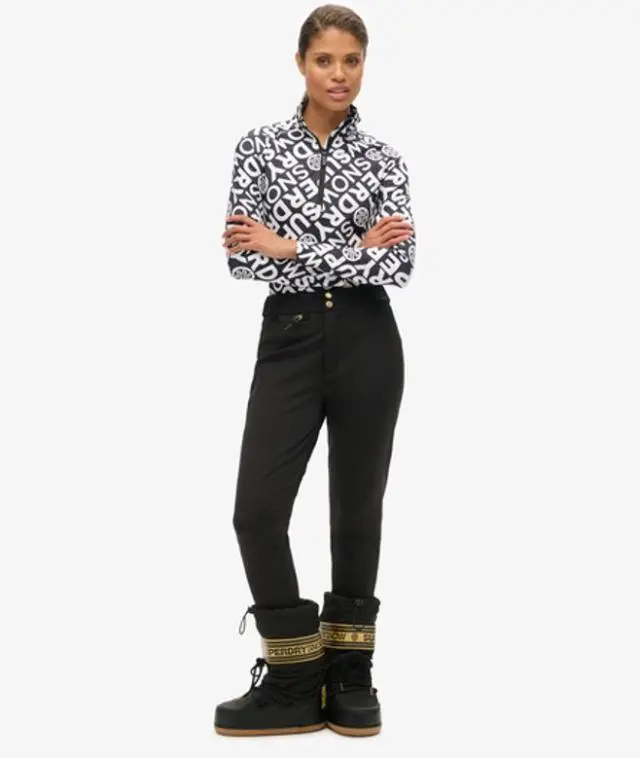 Superdry & Co Women's Ski Luxe Legging Snow Pants Black - 