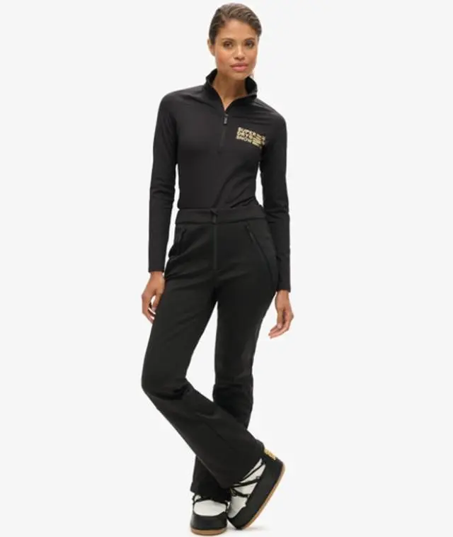 Superdry Women's Ski Softshell Slim Trousers Black - 