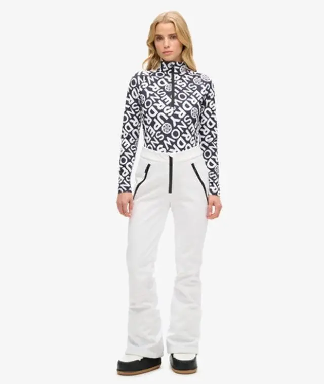 Superdry & Co Women's Ski Softshell Slim Trousers White / Optic - 