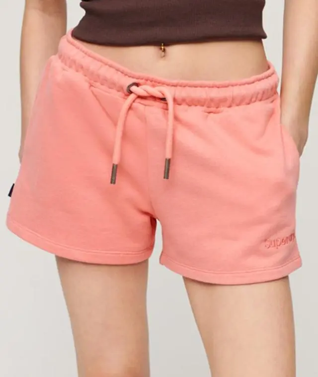 Superdry Women's Vintage Jersey Shorts Coral / Coral Marl -