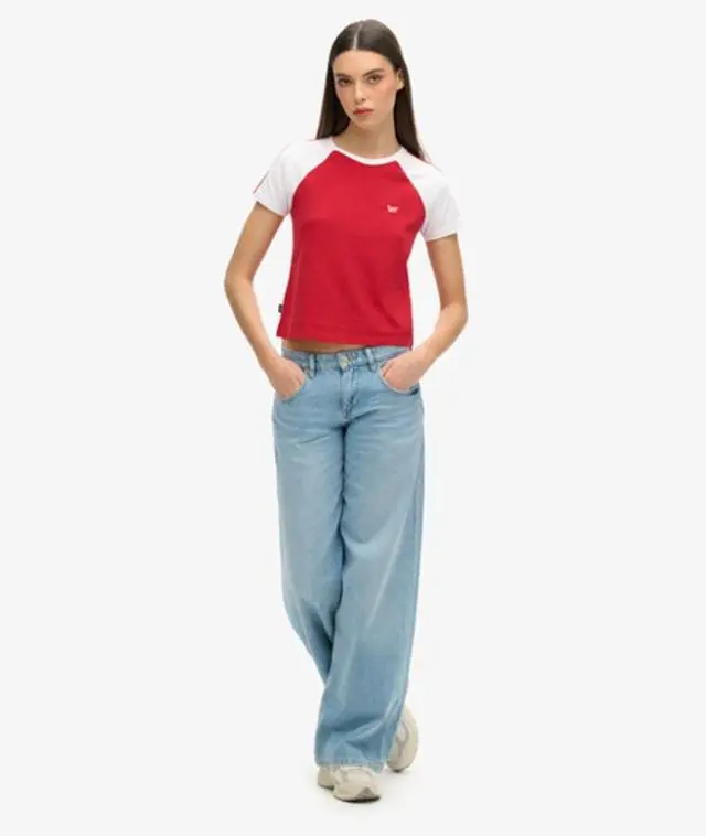 Superdry Women's Cult Mid Rise Baggy Jeans Light Blue / Light Blue Vintage Wash - 