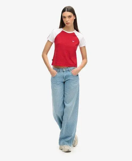 Superdry Women's Cult Mid Rise Baggy Jeans Light Blue / Light Blue Vintage Wash -