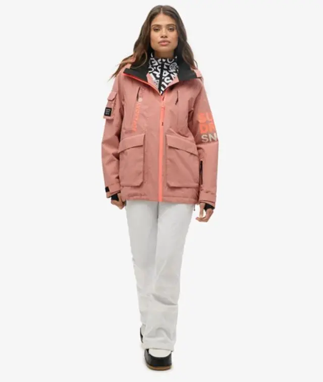 Superdry Women's Ski Ultimate Rescue Jacket Pink / Ash Rose - 